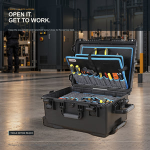 ALUBOX FR5038 open tool organization at work