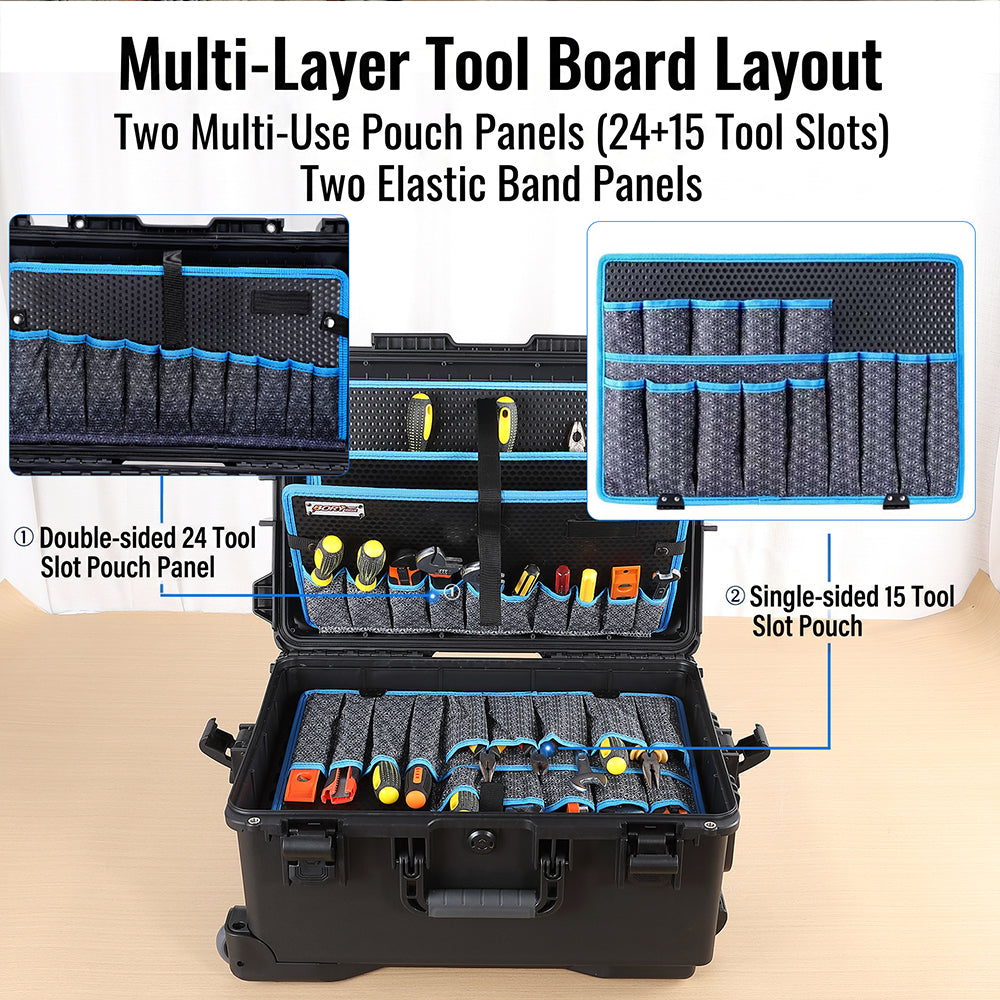 ALUBOX Large Rolling Hardware Tool Case