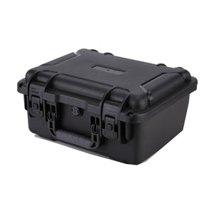 Closed black ALUBOX FR2 PP equipment case on a white background.