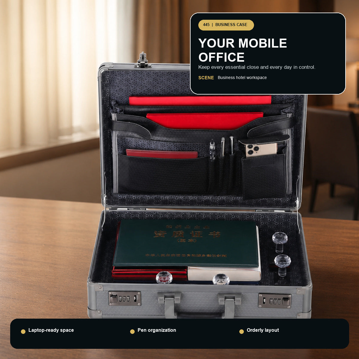 ALUBOX Aluminum Business Laptop Briefcase, Hand Carry Password Lock Attache Case