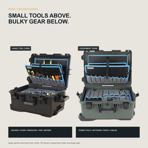 ALUBOX FR5038 upper organizer panels and lower storage