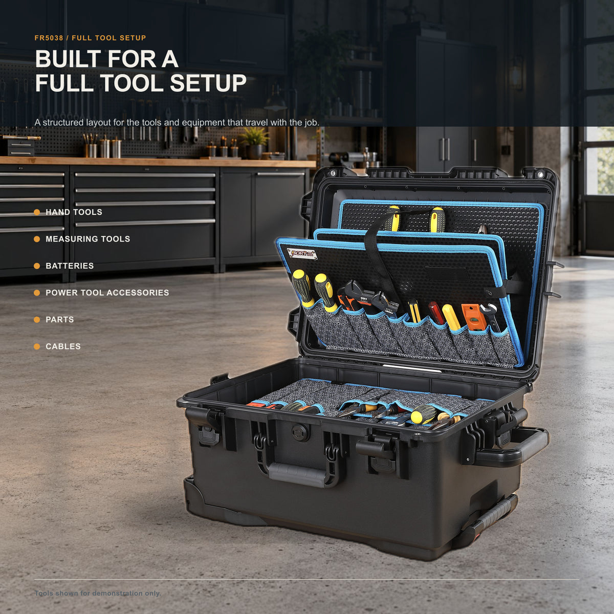 ALUBOX FR5038 organized tool setup