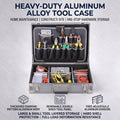 Heavy-Duty Aluminum Alloy Modular Toolbox | Shockproof Portable Storage Box for Construction & Household Use