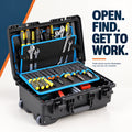ALUBOX FR1 Field Service Rolling Tool Case with Panels & Dividers