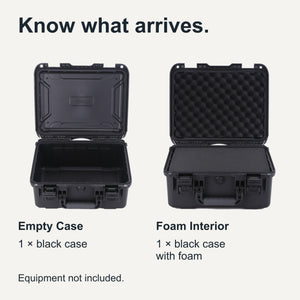 One black FR2 case supplied in the selected Empty Case or Foam Interior configuration.