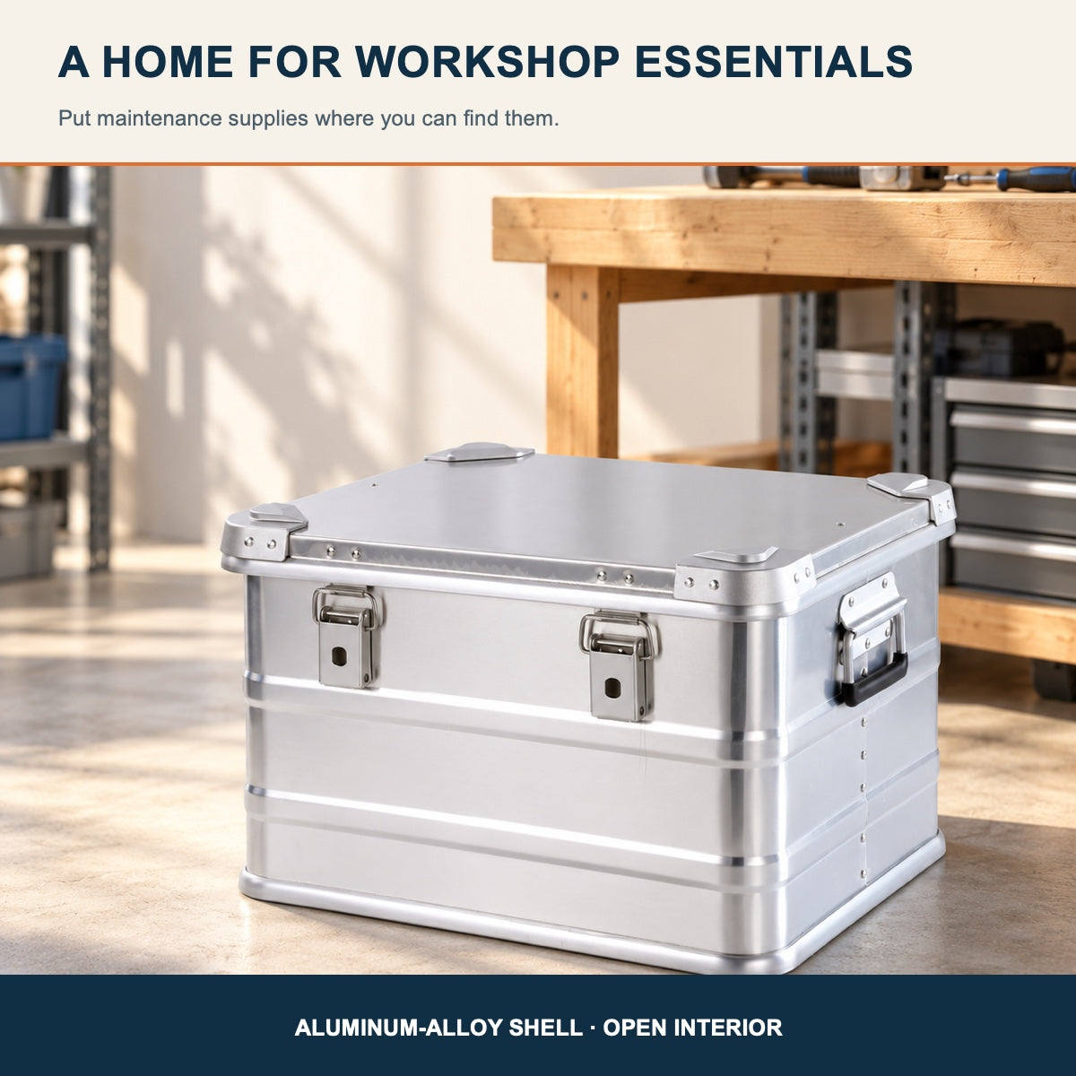 Workshop essentials stored in an aluminum case