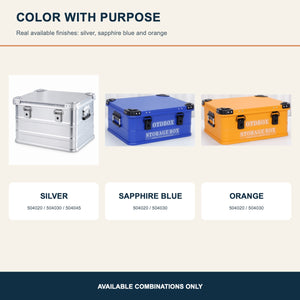 Silver sapphire blue and orange aluminum case finishes