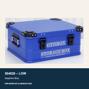 504020 low sapphire blue non-wheeled aluminum case