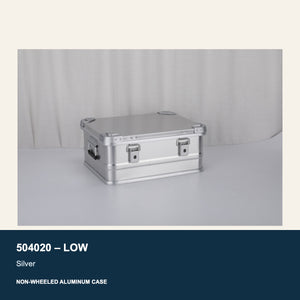 504020 low silver non-wheeled aluminum case
