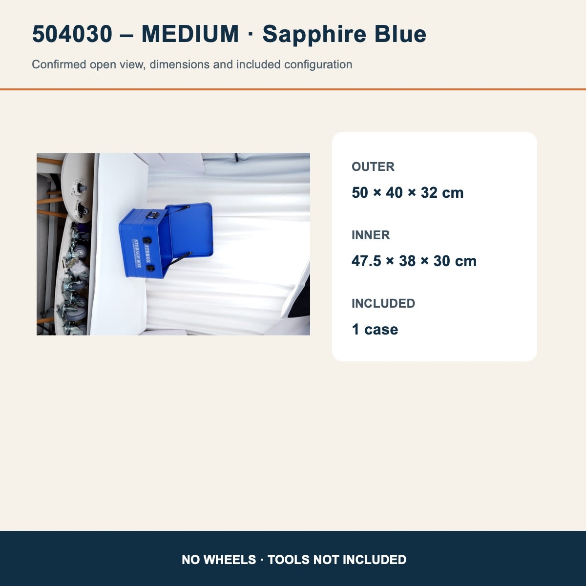 504030 medium sapphire blue open aluminum case dimensions